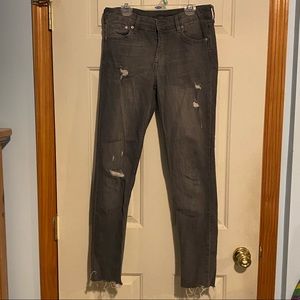 H&M Gray Ripped Skinny Jeans